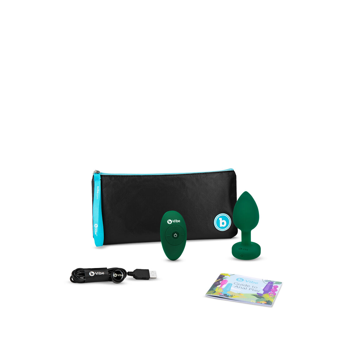 Plug Anal B-Vibe Vibrating Jewel grün M/L